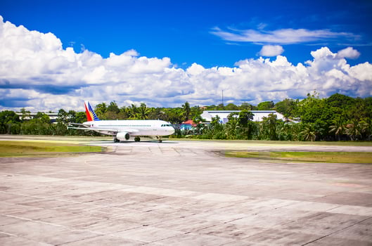 View of airplane parked photo