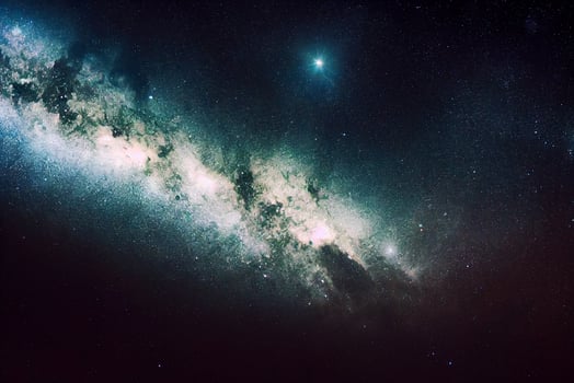 Galaxy milky-way starry night in space background. photo