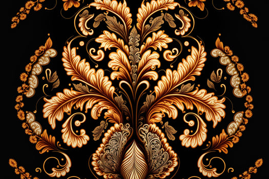Paisley seamless vector pattern, Vintage background in batik style photo