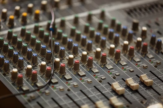 Sound music mixer control panel photo