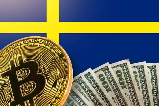 golden bitcoin virtual money Sweden photo