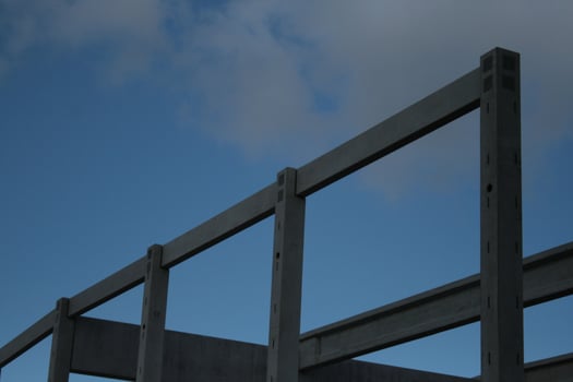 Picture of precast concrete elements during installation photo