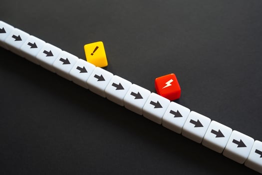 A warning that there is an error that needs to be fixed. Avoid delays in work and deadlines. Work planning. Time discipline violations, warnings. Overcome problems with timely detection, forecasting. photo
