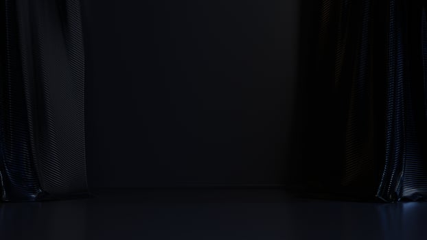 minimal background with luxury curtain. 3d rendering minimalist background photo