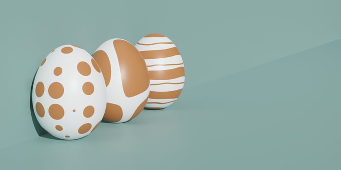 easter gold egg 3d render illustration minimal concept photo