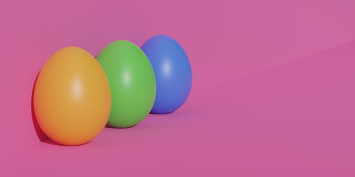 easter egg 3d render illustration minimal concept photo