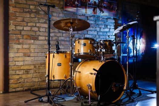 Drum Set on Stage photo