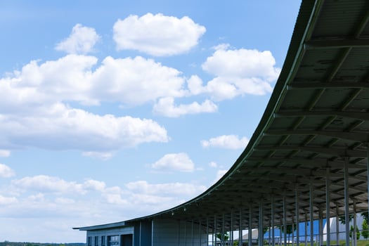 Detail of a highway overpass against the sky photo