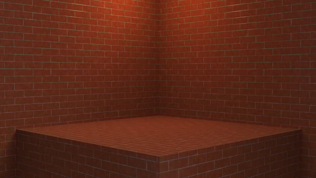 blank stand interior design, empty room for show case background, 3D rendering fine grain wood blank stand interior design photo