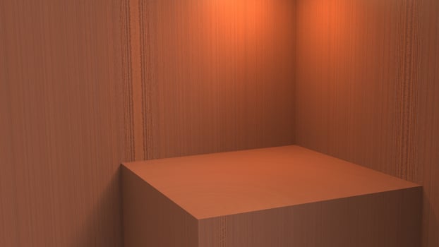 blank stand interior design, empty room for show case background, 3D rendering mahogany wood blank stand interior design photo