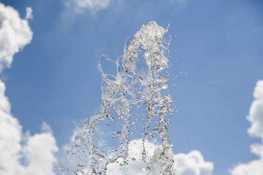 water splash in the sky photo