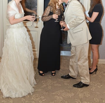 guests arriving at the wedding ceremony photo