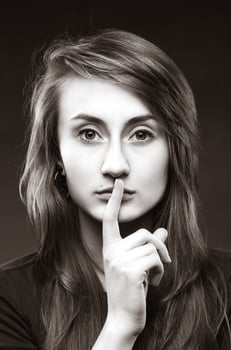 Portrait of a young emotional woman photo