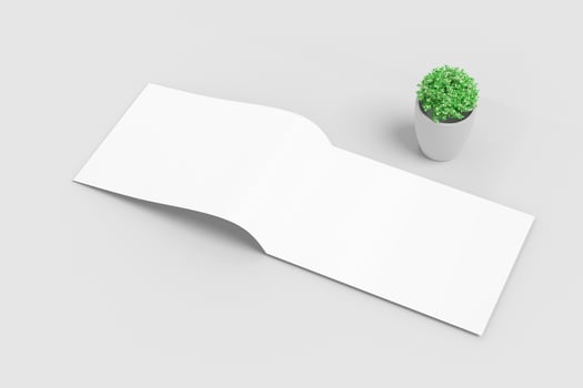 Blank Paper Landscape Brochure Mockup photo