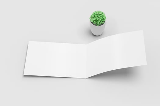 Blank Paper Landscape Brochure Mockup photo