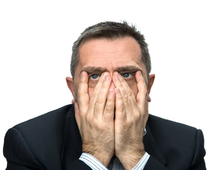 Man portrait with headache photo