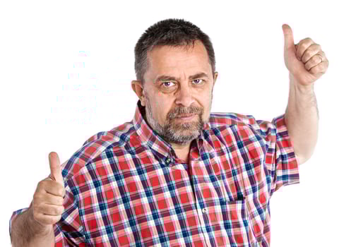 Successful man shows ok sigh photo