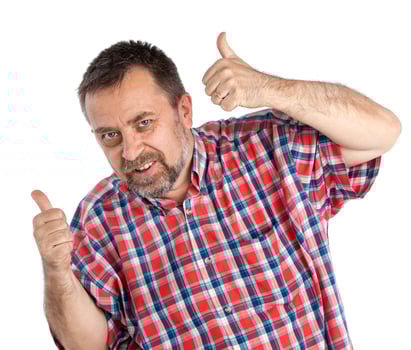 Successful man shows ok sigh photo