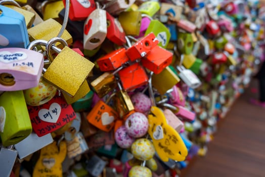 Seoul, South Korea - 1 June 2014, The Lock are hung together by the Lovers at N Seoul Tower in 1 June 2014, Seoul, South Korea. photo