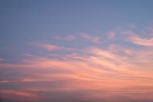 Pink and orange sky in twilight time for background. photo