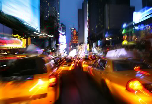 Illumination and night lights of New York City photo