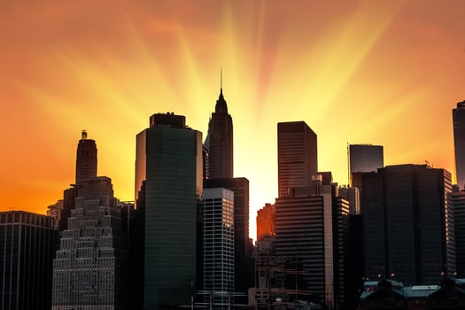 Sunset in New York City photo
