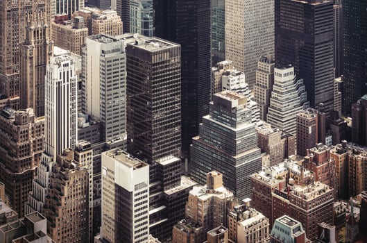 New York cityscape birds eye view photo