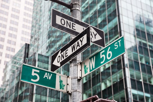 Fifth avenue and W 56 st crossroad in New York photo