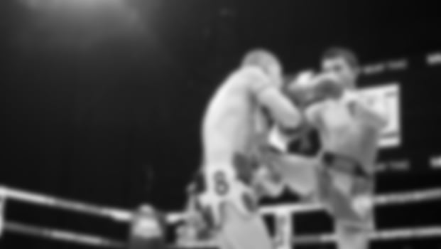 Blurred images black and white photo style of Thai boxing or Muay Thai