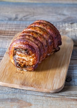 Slow-roast rolled pork photo
