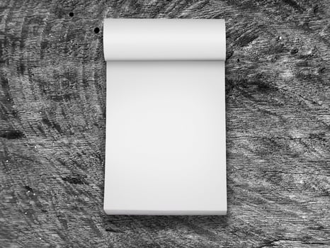 Blank calendar on vintage wooden table photo