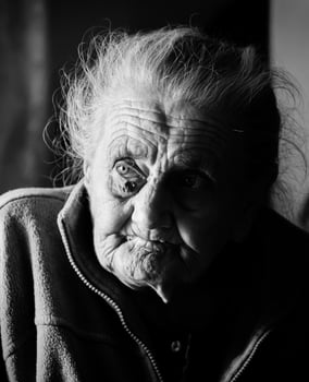 very old tired woman photo