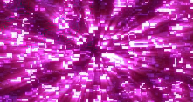 Abstract glowing light purple futuristic energy lines and stripes rectangular magic hi-tech flying horizontally. Abstract background photo