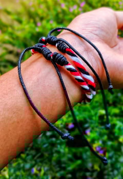 A portrait of a Balinese patterned bracelet, perfect for a souvenir photo