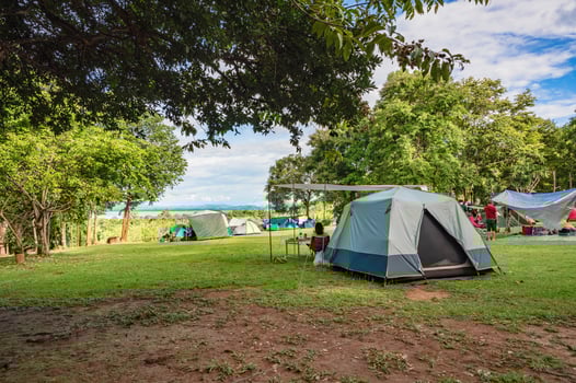 Camping ground of  Huai mae khamin waterfall Srinakarin national park at Kanchanaburi thailand. photo
