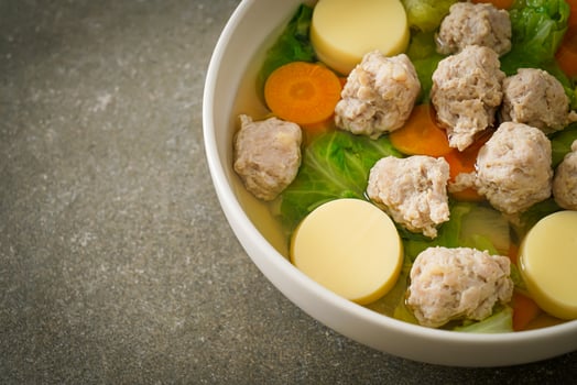 Clear Soup with Tofu and Minced Pork photo