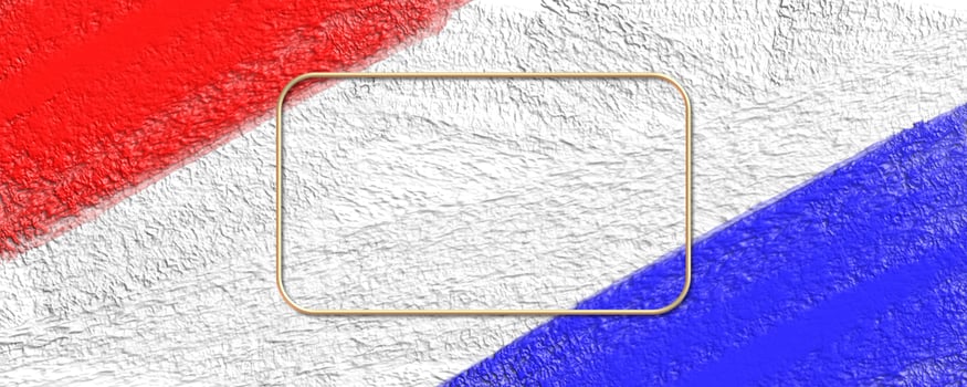 Abstract wallpaper paint brush for banner red, blue, white colors, france, netherland style color photo