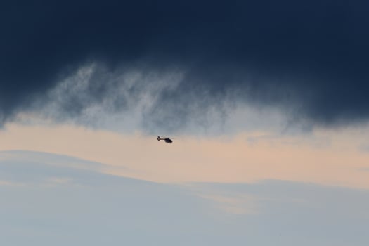 Stormy weather and dark clouds photo
