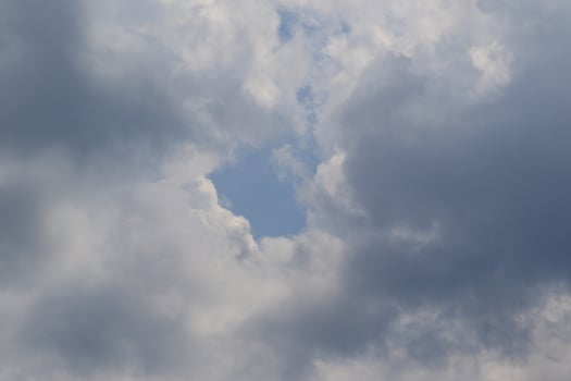 Stormy weather and dark clouds photo