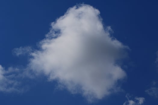 Clear blue sky and white clouds photo