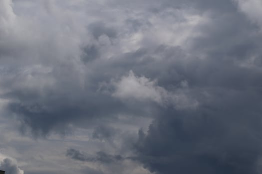 Stormy weather and dark clouds photo
