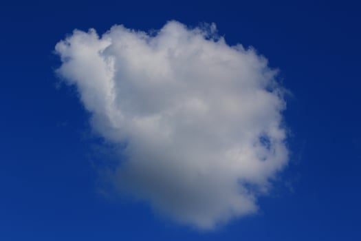 Clear blue sky and white clouds photo