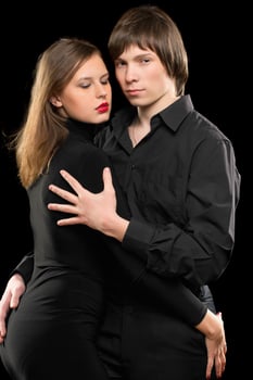 Portrait of a sensual loving couple photo