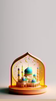 3D Illustration Instagram Story Social Media Ramadan Mubrarak Mubrarak photo