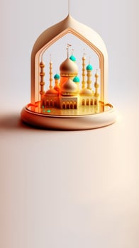 3D Illustration of Islamic Social Media Post Instagram Story photo