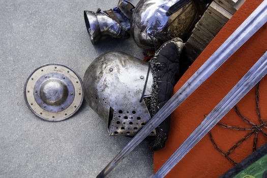 Ancient medieval swords photo