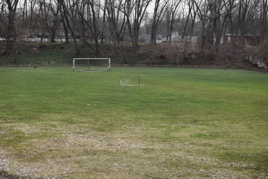 Abandoned football field photo