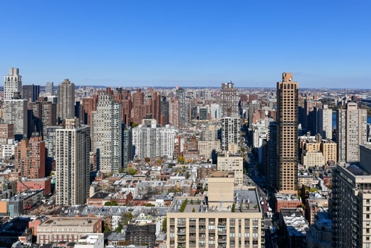Aerial view of the skyscrapers along Midtown East in Manhattan, New York City photo