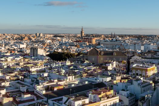 Seville city aerial view in Seville province of Andalusia Autonomous Community of Spain, Europe photo