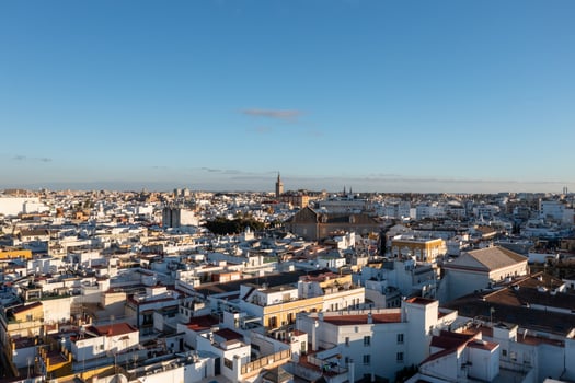 Seville city aerial view in Seville province of Andalusia Autonomous Community of Spain, Europe photo